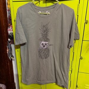Hurley Olive Skull Pineapple Tee